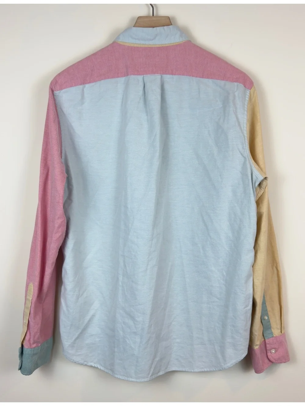 J.Crew Broken-In Oxford Organic Cotton Colorblock Shirt Men’s Large Multicolor